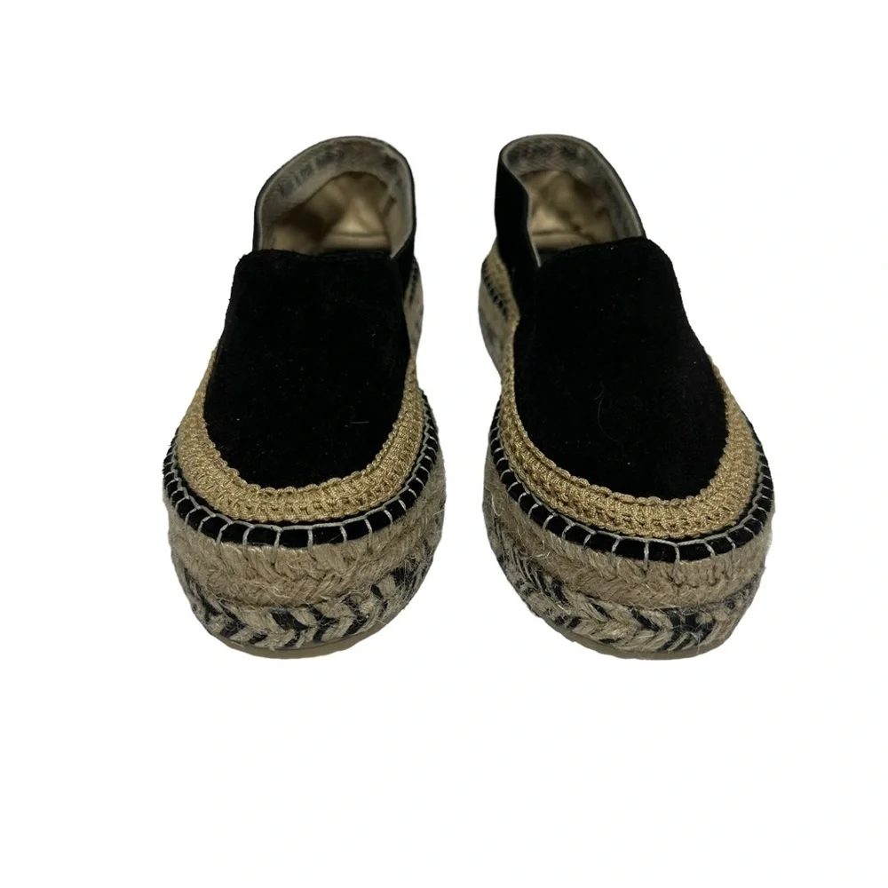 NEW Free People Collection Eden Double Stack Espadrilles black/tan 39